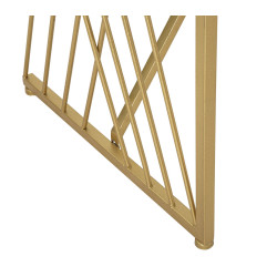 Console Easy – Metal dourado e tampo espelhado 120x40x80 cm