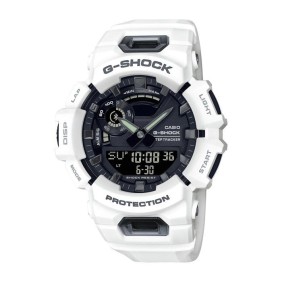 CASIO Montre G-SHOCK - Résistante aux chocs - Multifonctions - Blanc