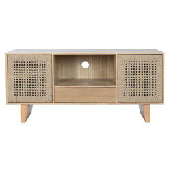 Meubles de télévision Home ESPRIT Beige Naturel Jute Pin 120 x 40 x 55 cm
