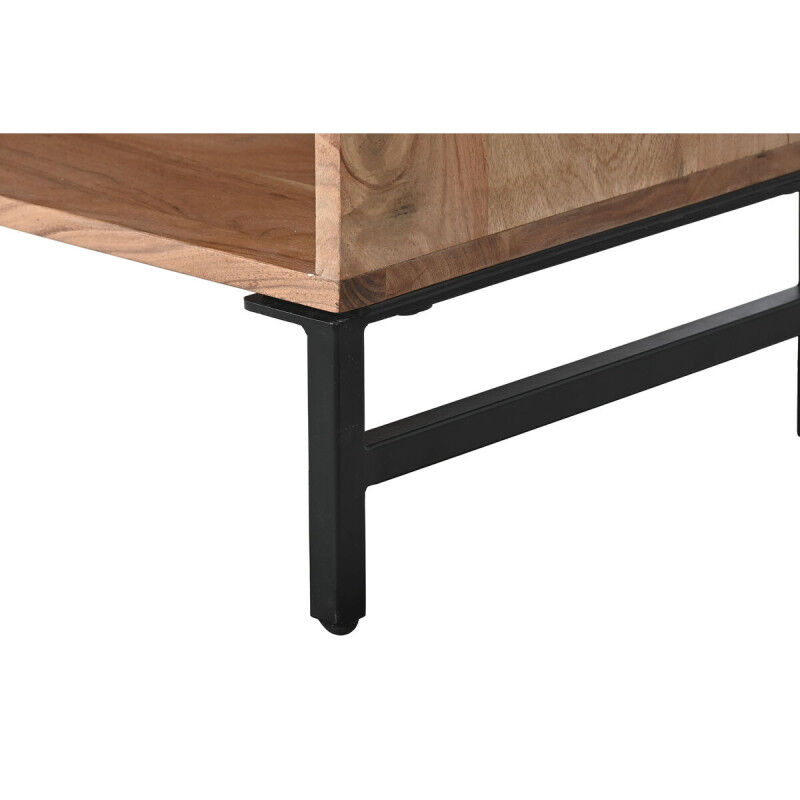 Meubles de télévision Home ESPRIT Marron Noir Métal Acacia 145 x 40 x 52 cm