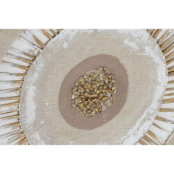 Cadre Home ESPRIT Beige Naturel Cercles Scandinave 80 x 3 x 80 cm (2 Unités)