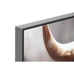 Cadre Home ESPRIT Noir Doré Moderne Taureau Laqué 100 x 4 x 100 cm (2 Unités)