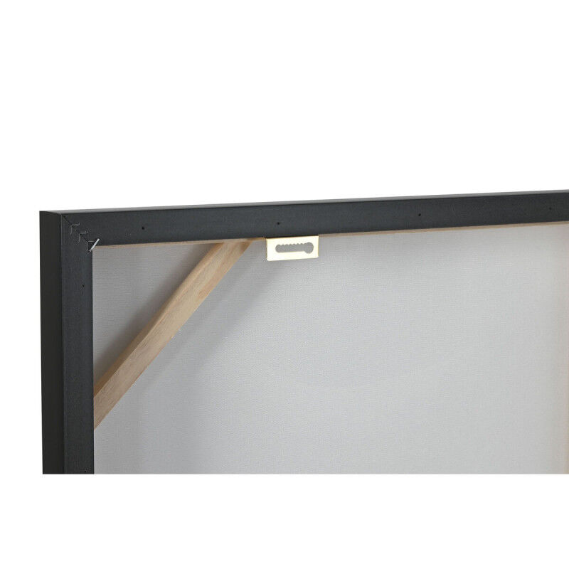 Cadre Home ESPRIT Noir Doré Moderne Taureau Laqué 100 x 4 x 100 cm (2 Unités)