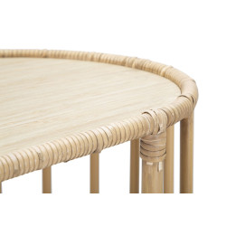 Console Panama 3 prateleiras – Metal, rattan e plástico 120x37,5x80 cm