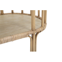 Console Panama 3 étagères – Métal, rotin et plastique 120x37,5x80 cm