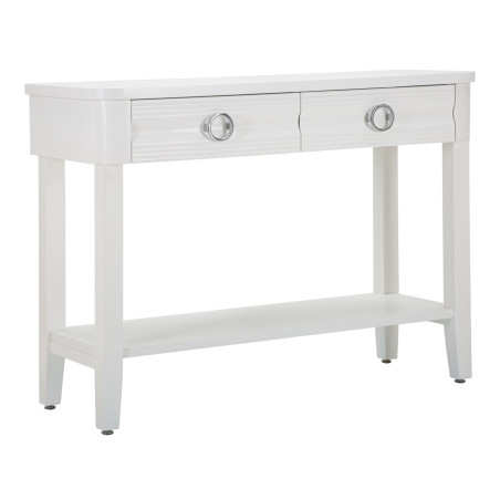 Console Shine – Abeto, MDF e metal branco 110x40x82 cm