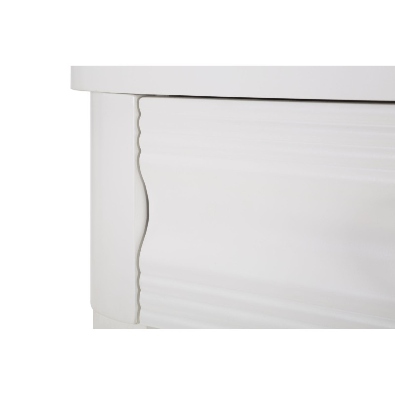 Console Shine – Abeto, MDF e metal branco 110x40x82 cm