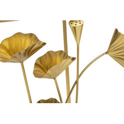 Consola Flow – Metal dorado, MDF y espejo 120x40x80 cm