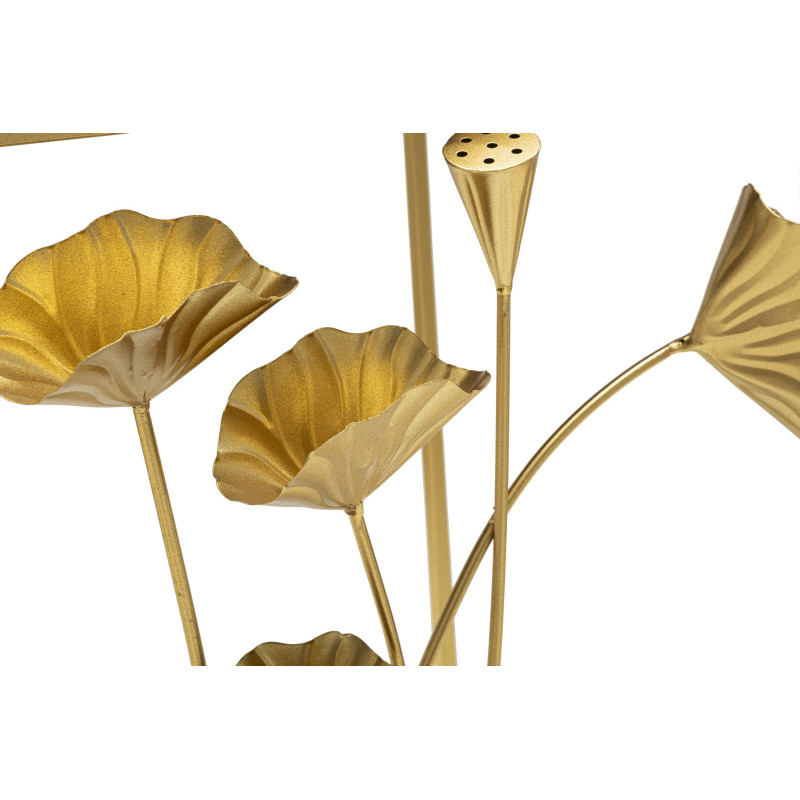 Consola Flow – Metal dorado, MDF y espejo 120x40x80 cm