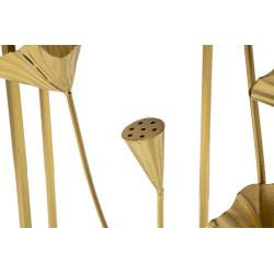 Consola Flow – Metal dorado, MDF y espejo 120x40x80 cm