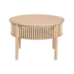 Table Basse Home ESPRIT Naturel Bois d'épicéa 75 x 75 x 49 cm