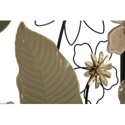 Console Ressort – Métal noir, MDF et verre multicolore 108x36,8x80 cm