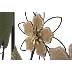 Console Ressort – Métal noir, MDF et verre multicolore 108x36,8x80 cm