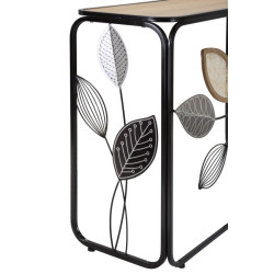 Console Autunno – Metallo nero, MDF e vetro multicolore 108x36,8x80 cm
