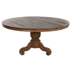 Table de Salle à Manger Home ESPRIT Naturel bois de teck 160 X 160 X 78 cm