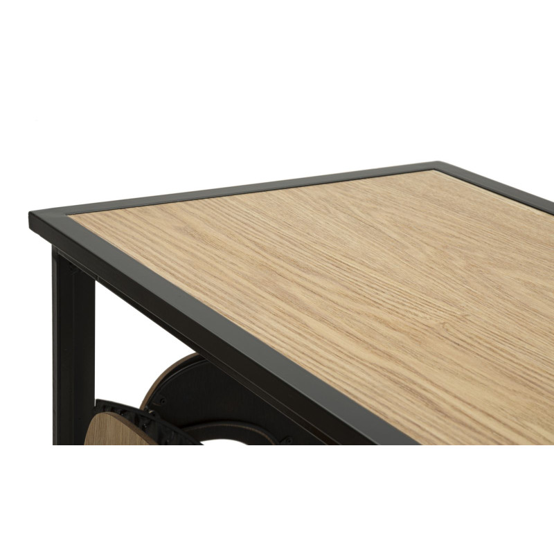 Console Picassy – MDF, métal et miroir multicolore 108x38x79 cm