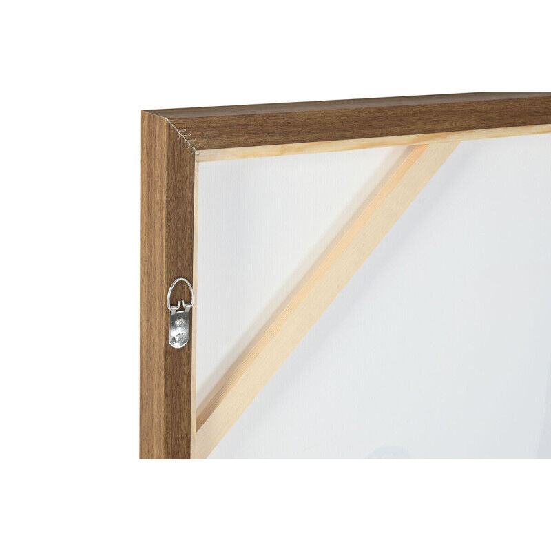 Cadre Home ESPRIT Noir Beige Fleur Urbaine 75 x 4 x 100 cm (2 Unités)