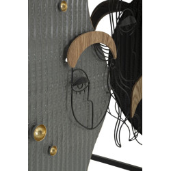 Console Picassy – MDF, métal et miroir multicolore 108x38x79 cm