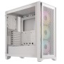 Boitier PC - CORSAIR - iCUE 4000D RGB Airflow - Moyen-tour - 3 ventilateurs AF120 RGB ELITE - Blanc