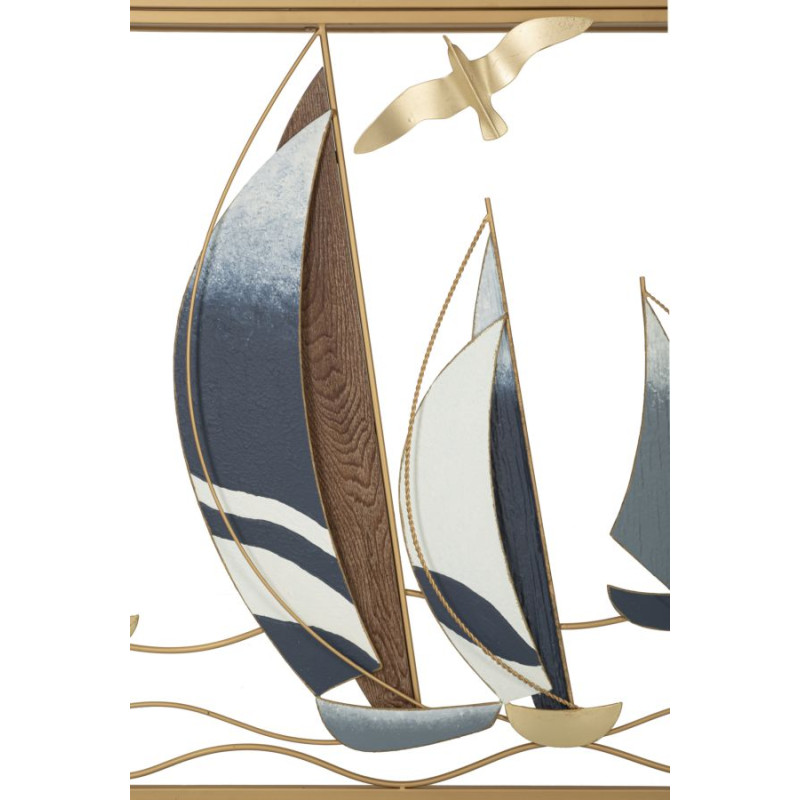 Console Vele – Metallo dorato, MDF e specchio multicolore 108x37x80 cm