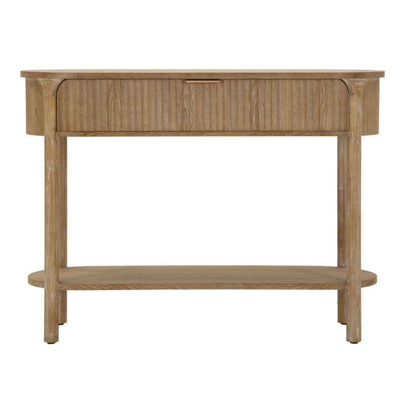 Console Göteborg – Bois de sapin, MDF et métal brun 110x40x80 cm