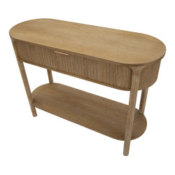 Console Göteborg – Abete, MDF e metallo marrone 110x40x80 cm