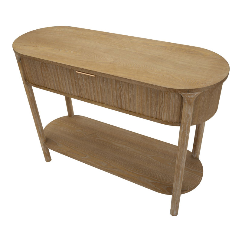 Console Göteborg – Bois de sapin, MDF et métal brun 110x40x80 cm