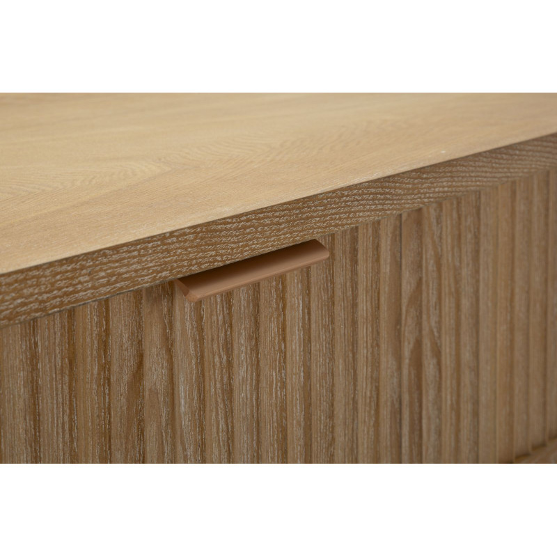 Console Göteborg – Abete, MDF e metallo marrone 110x40x80 cm