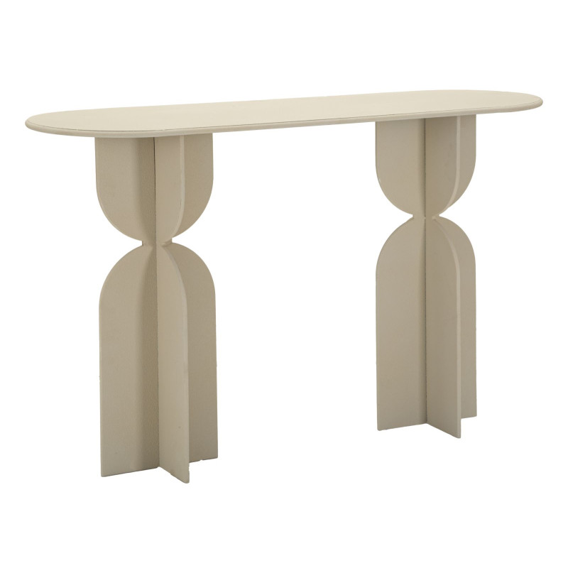 Console Dune – Métal crème 120x40x75,5 cm