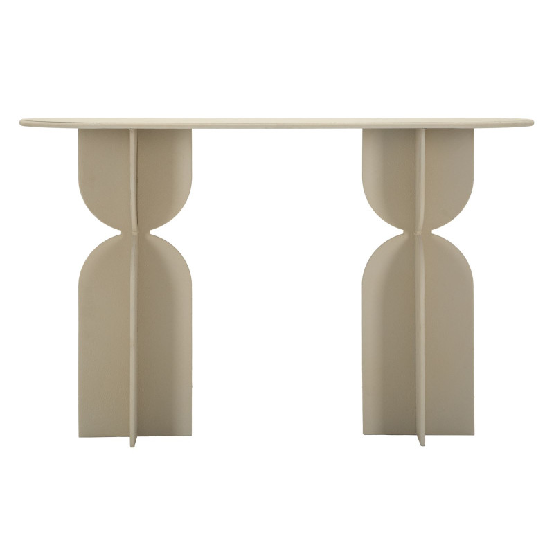 Console Dune – Métal crème 120x40x75,5 cm