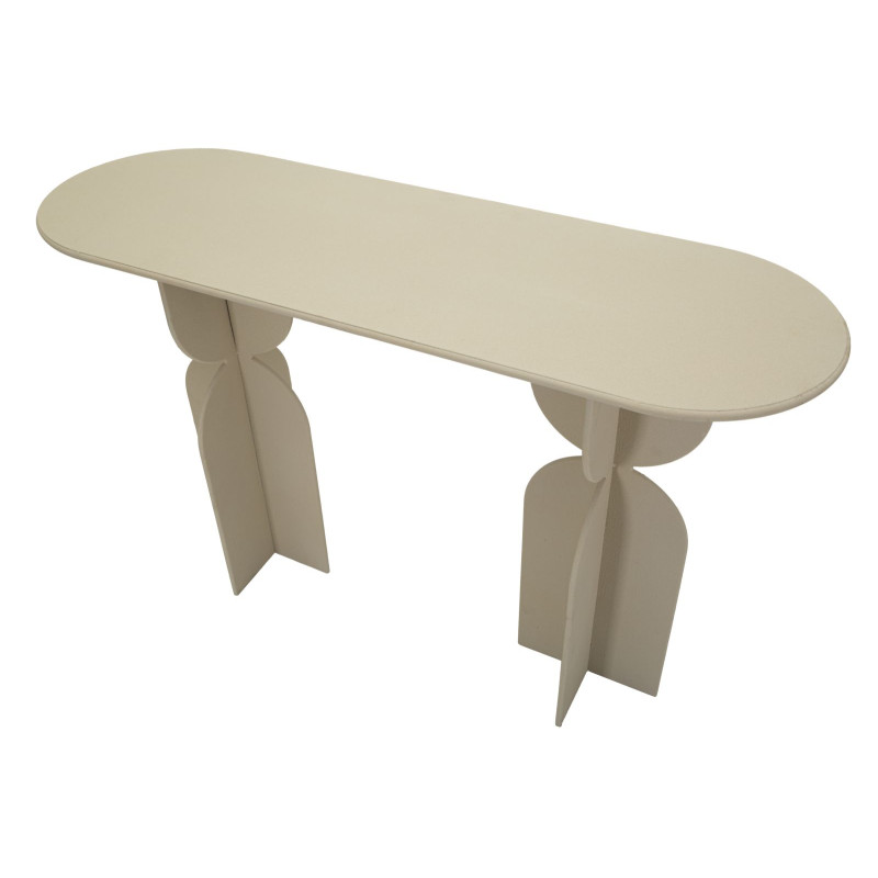 Console Dune – Métal crème 120x40x75,5 cm