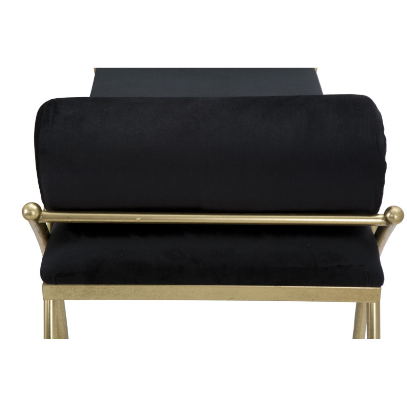 Banc Ruban Noir – Élégance Graphique 112,5 x 49 x 53 cm