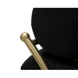 Glam Banc Ribbon Noir – Élégance Sculpturale 112,5x49x53