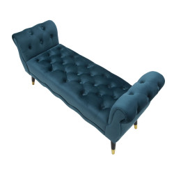 Glam Banc Paris Bleu & Or – Splendeur Royale 120x40x60
