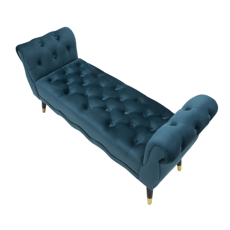 Glam Banc Paris Bleu & Or – Splendeur Royale 120x40x60