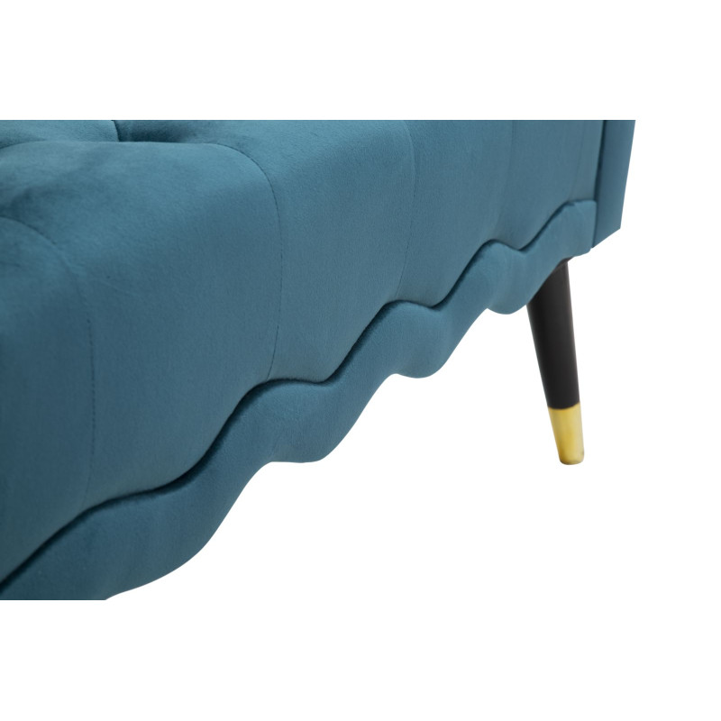 Banc Paris Bleu Sarcelle & Or – Brillance Contemporaine 120 x 40 x 60 cm