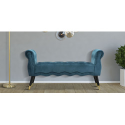 Glam Banc Paris Bleu & Or – Splendeur Royale 120x40x60