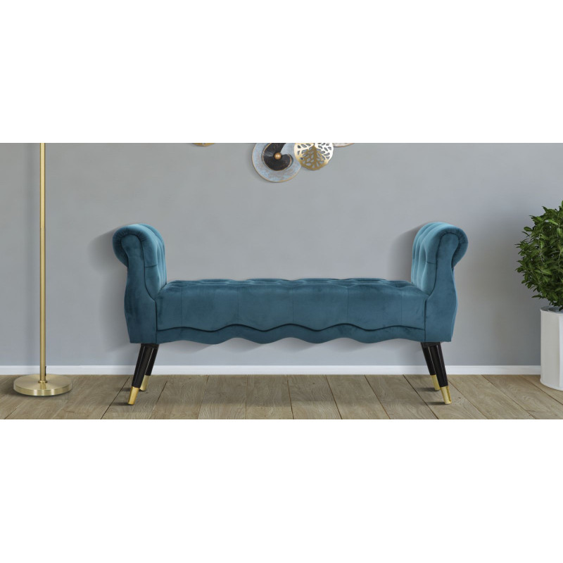 Glam Banc Paris Bleu & Or – Splendeur Royale 120x40x60