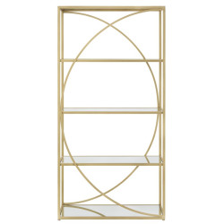 Glam Étagère à Livres Glamy – Verticalité Radieuse 90x38x180