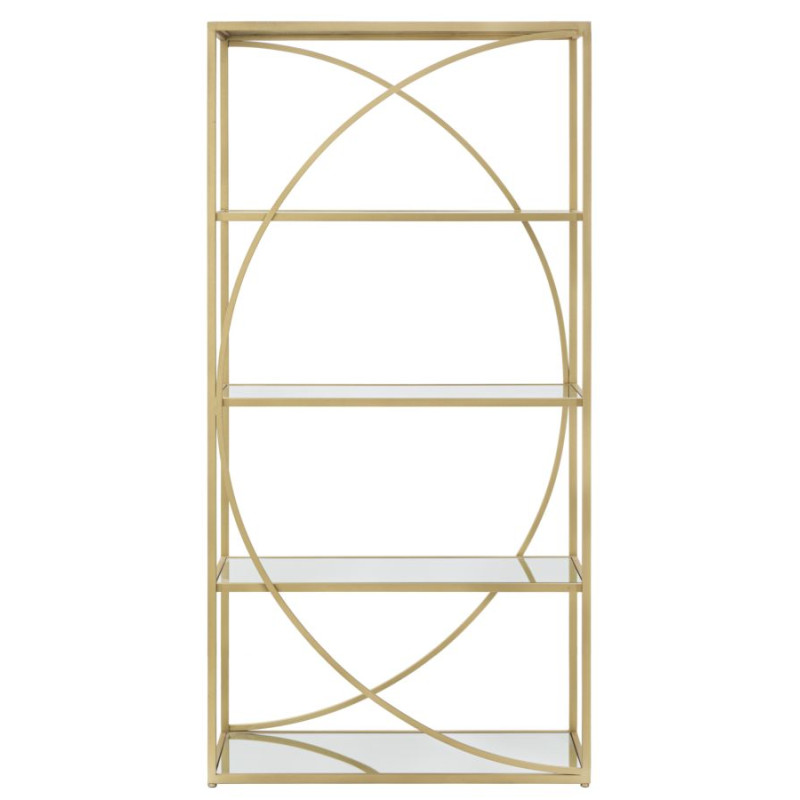 Glam Étagère à Livres Glamy – Verticalité Radieuse 90x38x180