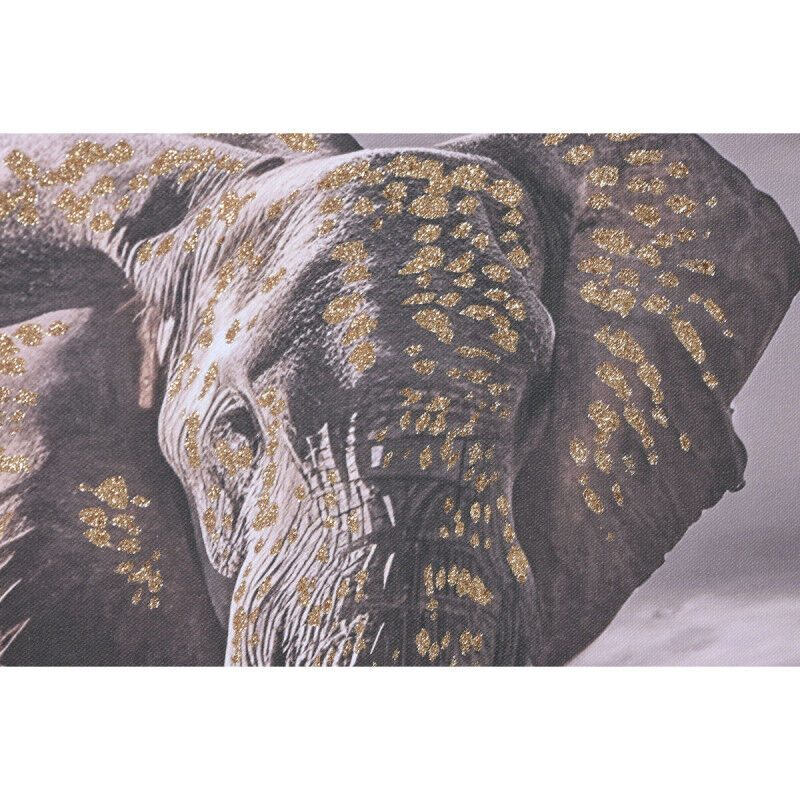 Cadre Home ESPRIT Beige Gris Eléphant Colonial Paillettes 150 x 4 x 50 cm (2 Unités)