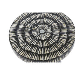 Table d'appoint Home ESPRIT Noir Doré 40 x 40 x 48 cm