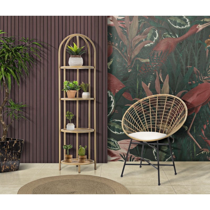 Boho Chic Étagère d’Angle Panama – Liberté Stylée 40x38x150