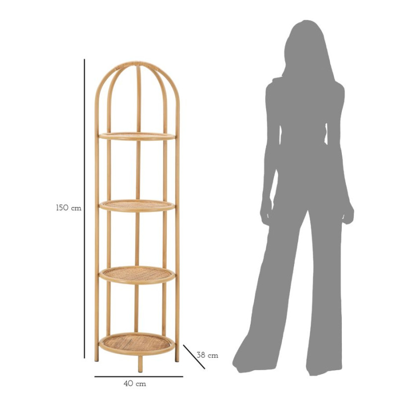 Boho Chic Étagère d’Angle Panama – Liberté Stylée 40x38x150