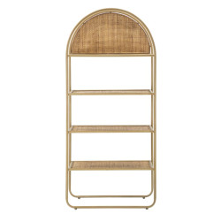 Boho Chic Étagère à Livres Ronde Panama – Harmonie Naturelle 80x40x180