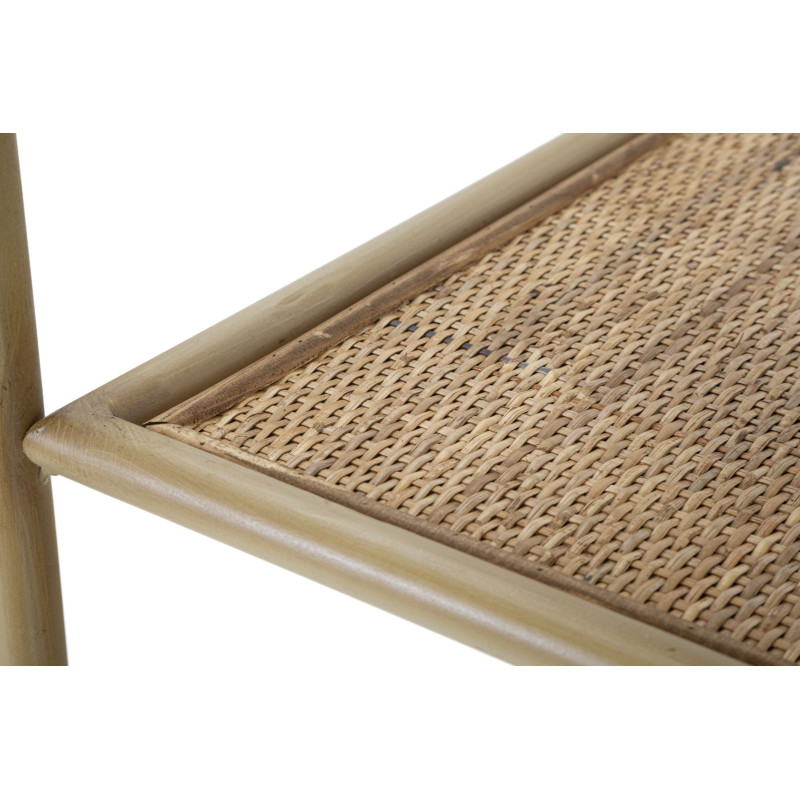 Boho Chic Étagère à Livres Ronde Panama – Harmonie Naturelle 80x40x180