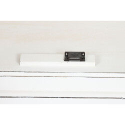 Buffet Home ESPRIT Blanc Verre Bois de manguier 180 x 40 x 100 cm