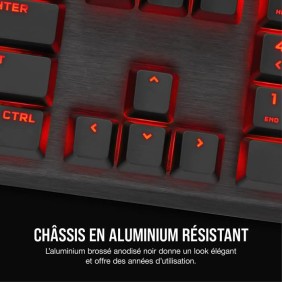 CORSAIR Clavier mécanique gaming K60 PRO a LED Rouge - Azerty - Noir (CH-910D029-FR)