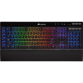 CORSAIR Clavier Gamer Membrane K57 RGB - Sans fil - Rétroéclairé RGB LED - Noir  - AZERTY (CH-925C015-FR)