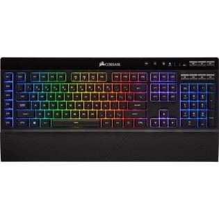 CORSAIR Clavier Gamer Membrane K57 RGB - Sans fil - Rétroéclairé RGB LED - Noir  - AZERTY (CH-925C015-FR)